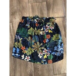 Loft Women’s XS Short Elastic Waist Printed Skirt Swim Coverup Resortcore EUC